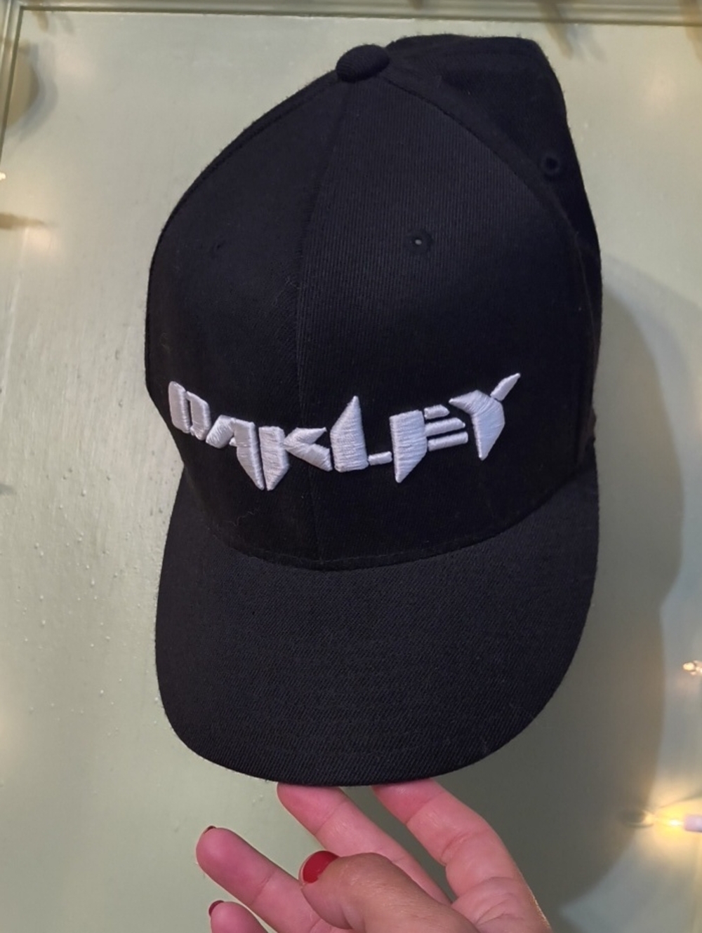 Men's Oakley FlexFit Black White 6⅞ - 7¼ Hat
